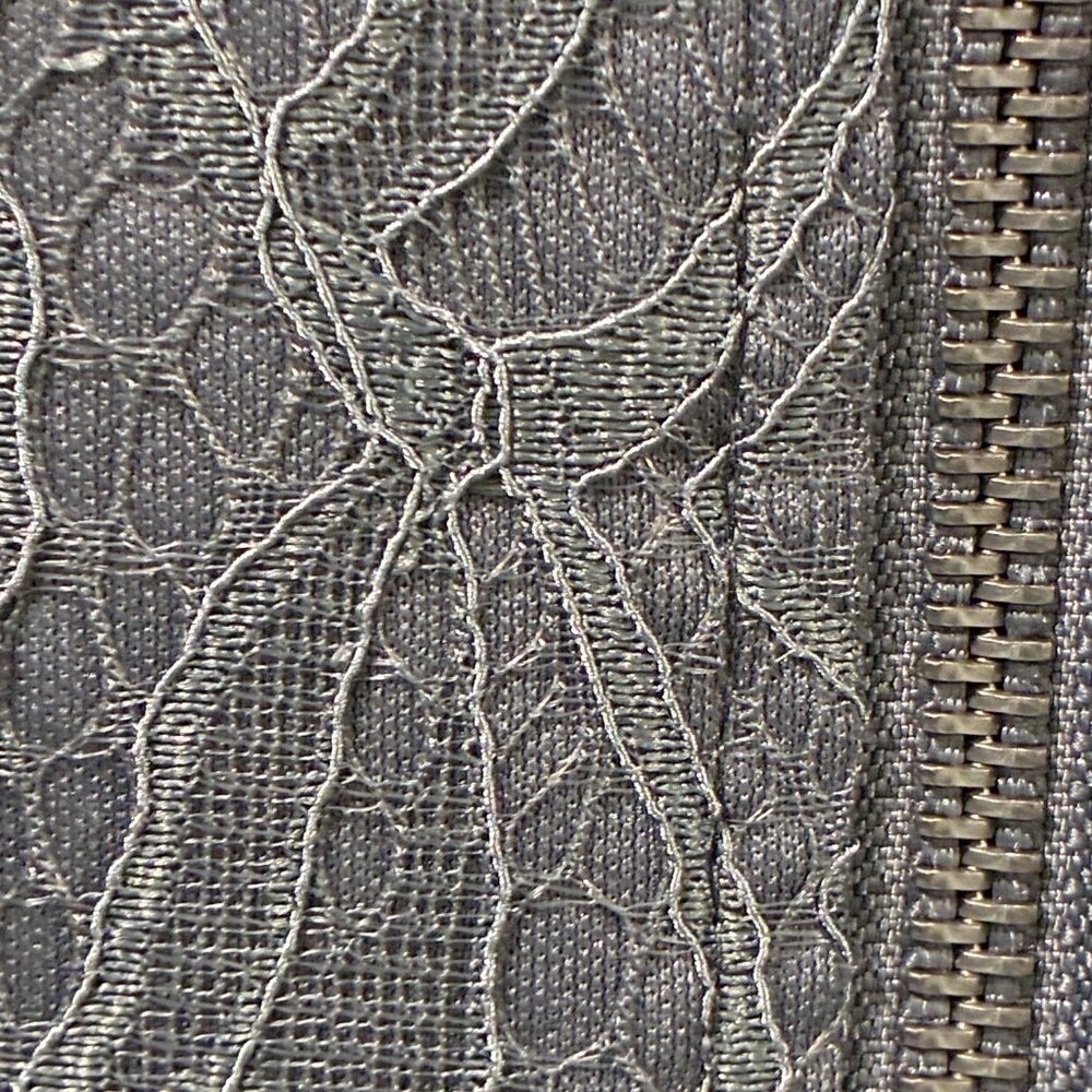 EVY'S TREE The Fiona Lace Gray Zip Front Bomber Style Long Sleeve Jacket 1X - Picture 11 of 13
